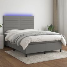 Furniture Limited - Sommier à lattes de lit et matelas et LED Gri