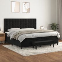 Furniture Limited - Sommier à lattes de lit et matelas Noir 200x2