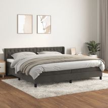 Furniture Limited - Sommier à lattes de lit et matelas Gris foncé