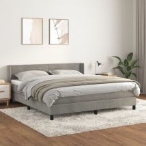 Furniture Limited - Sommier à lattes de lit et matelas Gris clair