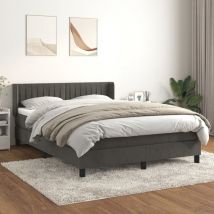 Furniture Limited - Sommier à lattes de lit et matelas Gris foncé