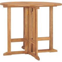 Hommoo - Furniture Limited - Table à dîner pliable de jardin Ø90x75 cm