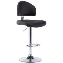 Furniture Limited - Tabouret de bar Noir Similicuir