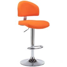 Furniture Limited - Tabouret de bar Orange Similicuir