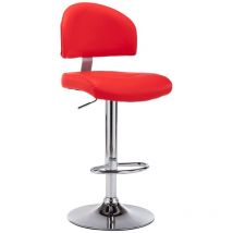 Furniture Limited - Tabouret de bar Rouge Similicuir