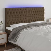 Furniture Limited - Testiera a led Marrone Scuro 180x7x118/128 cm