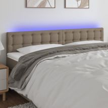 Furniture Limited - Testiera a led Tortora 200x5x78/88 cm in