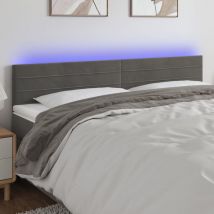 Maison Exclusive - Furniture Limited - Tête de lit à led Gris foncé 160x5x78/88 cm v