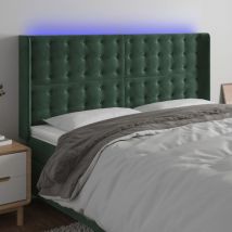 Maison Exclusive - Furniture Limited - Tête de lit à led Vert foncé 203x16x118/128