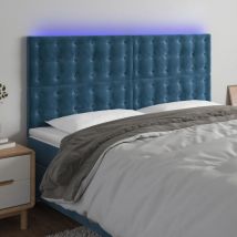 Maison Exclusive - Furniture Limited - Tête de lit à led Bleu foncé 180x5x118/128 cm