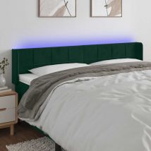 Maison Exclusive - Furniture Limited - Tête de lit à led Vert foncé 203x16x78/88 cm