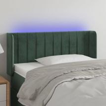 Prolenta Premium - Furniture Limited - Tête de lit à led Vert foncé 93x16x78/88 cm v