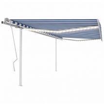 Hommoo - Furniture Limited - Toldo retráctil manual con luz led azul y