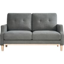 Furniturer 2 Sitzer Sofa Stoff Couch Mit Usb Anschluss Wohnzimmer Sofa Kompakt Wasserdicht Atmungsaktiv Polster Sofa Für Kleine Räume, Grau