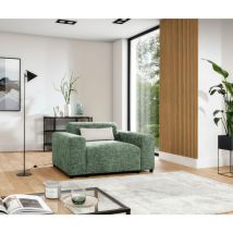 FURNIX 1-Sitzer Polstersessel ROLIA Einzelsessel für Wohnzimmer EM15-1 Grün