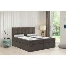 Boxspringbett slimi 2 180x200 Bett mit Kopfteil Bettkasten MH20 Braun - Furnix