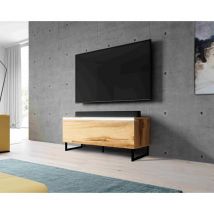 FURNIX Commode TV BARGO 100 sans éclairage LED & pieds réglables Wotan