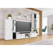 Ensemble de Meubles de Salon/Ensemble de Meubles sarai 4 parties avec led 240 x 180 x 40,2 cm blanc - Furnix