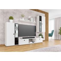 Ensemble de Meubles de Salon/Ensemble de Meubles sarai 4 parties sans led 240 x 180 x 40,2 cm blanc - Furnix