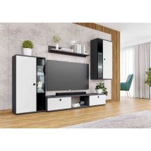 Ensemble de Meubles de Salon/Ensemble de Meubles sarai unité murale 4 parties sans led 240 x 180 x 40,2 cm Matera blanc - Furnix