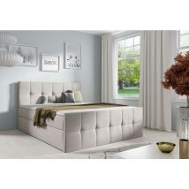 Kontinentalbett colarie 120x200 Polsterlbett mit Bettkästen IN22 - Furnix