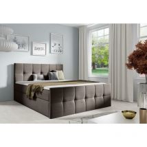 Kontinentalbett colarie 120x200 Polsterlbett mit Bettkästen IN27 - Furnix