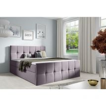 Kontinentalbett colarie 140x200 Polsterlbett mit Bettkästen UV2960 - Furnix