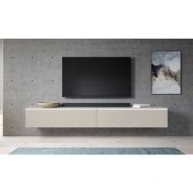 Furnix - Lowboard bargo 200 cm (2x100cm) Commode tv sans led beige