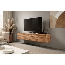 Lowboard janita 160 Lamellenfront TV-Hängeschrank Wotan/Wotan Lamellen - Furnix