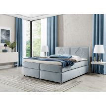 FURNIX Polsterbett FOLKIE 200x200 Doppelbett mit Topper 70831