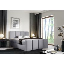 Polsterbett larsh 140x200 Doppelbett mit Topper & Bettkasten IN91 - Furnix