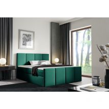 Polsterbett larsh 200x200 Doppelbett mit Topper & Bettkasten MH37 - Furnix
