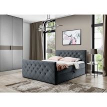 Polsterbett malissa 180x200 Doppelbett mit Topper & Bettkasten 70821 - Furnix