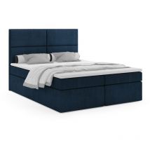 Furnix - Polsterbett nutan 120 cm mit hohem Polster-Kopfteil Betttopper MH77