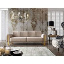 Polstersofa Fagiole iii Couch goldene Metallbeine RVT87170 Beige - Furnix