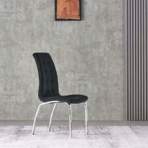 Rossi Chairs Black Velvet (Set of 2) - Furnizone Uk