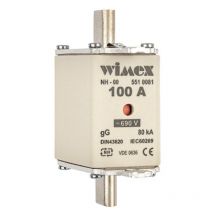 Fusibile nh 1, intervento ritardato, 690V 80A, impiego gG Wimex 5511080