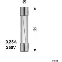 Debflex - fusible verre fusion rapide 6X32 0,25A 250V sachet de 2 - 715416