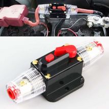 Fusible Voiture Disjoncteur, Auto Disjoncteur Protection de Voiture 12V - 24V dc, Interrupteur de Réinitialisation Manuelle Fusible Audio de Voiture,