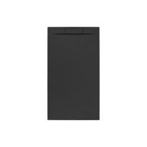 Fusion Rechteckige Duschwanne Gussmarmor 90 cm 120 cm, schwarz