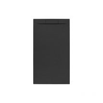 Fusion Rechteckige Duschwanne Gussmarmor 80 x 120 cm, schwarz