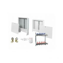 Ratiodämm - Fußbodenheizung Edelstahl Heizkreisverteiler Verteilerschrank Stellantrieb set Aufputz ap 8 17x2 mm ohne Stellantrieb
