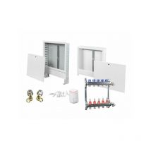 Fußbodenheizung Edelstahl Heizkreisverteiler Verteilerschrank Stellantrieb set Unterputz up 10 17x2 mm mit Stellantrieb 230V