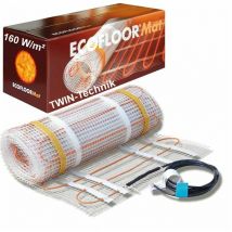 Fußbodenheizung elektrisch Fußboden-Heizmatte 160 Watt/m² 1- 12m² Twin ecofloor 10