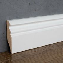 Sockelleiste Berliner Profil 16 x 58 x 2500 mm mdf Fußleiste Weiß 10 Stück - Proviston