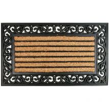 Fußmatte Chateau 45 x 75 cm – Schwarz/Braun – Rutschfest – Pflegeleicht – Strapazierfähig