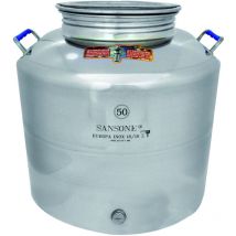 Bidone fusto contenitore in acciaio inox Sansone LT.50