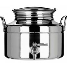 Fusto Saldato con Rubinetto e Base per Olio in Acciaio inox 18/10 3 lt