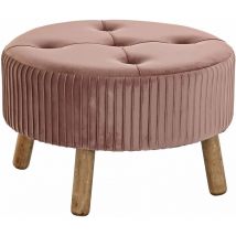 Holz-Samt-Basis – 61 x 61 x 38 cm – Multicolor – Kissen und Schuhfußstütze