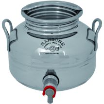Acier inoxydable – Récipient pour huile d'olive 2L – Accessoire d'entretien des outils motorisés – Sansone